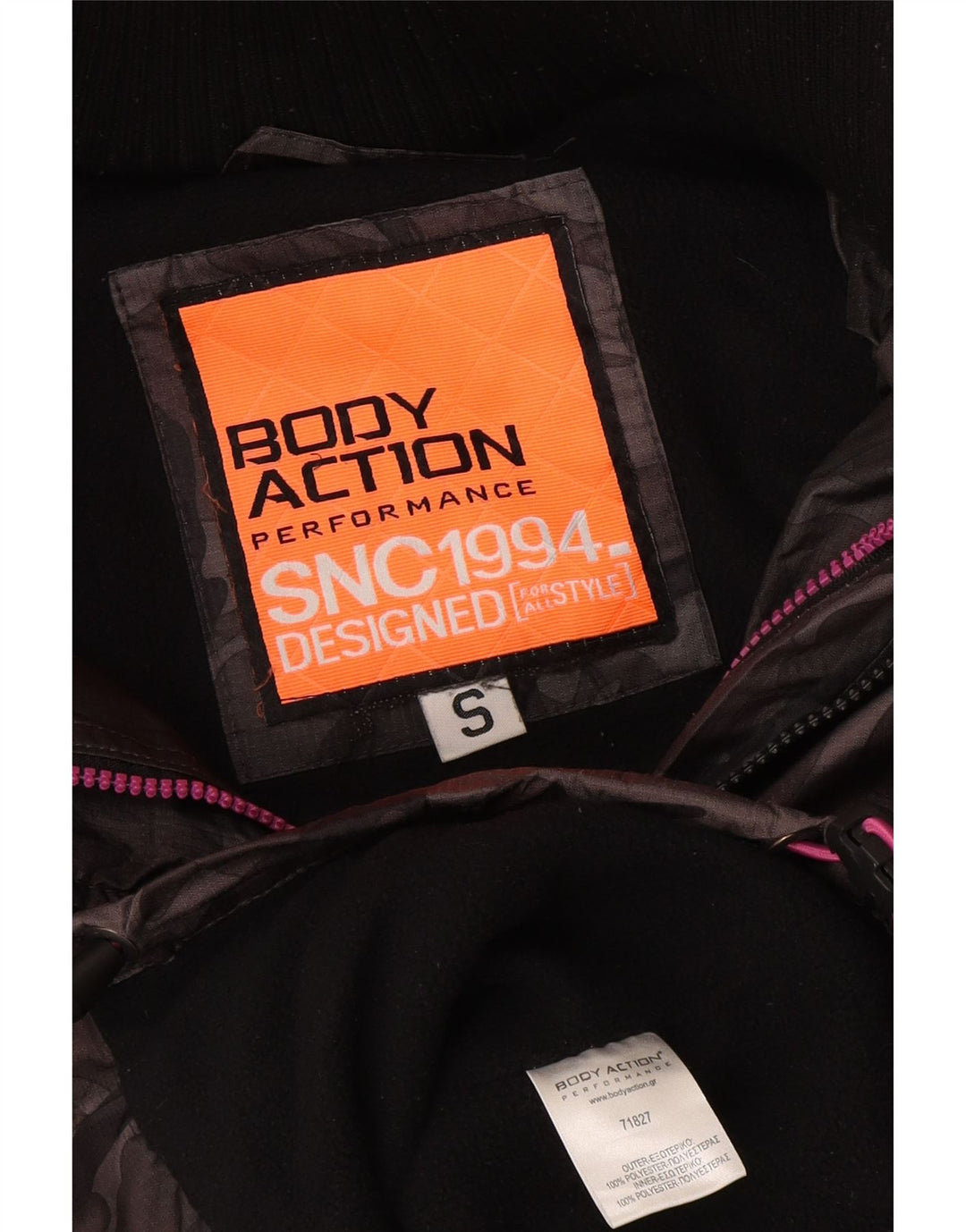 Vintage Womens Hooded Windbreaker Jacket UK 10 Small Grey Camouflage