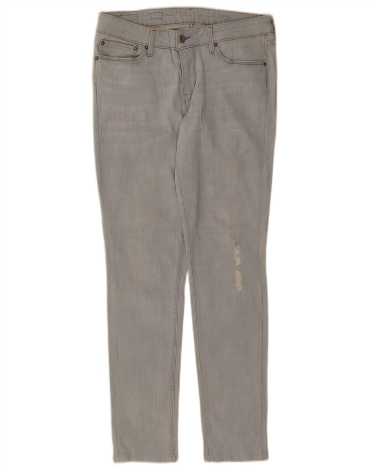 LEVI'S Womens Demi Curve Distressed Skinny Jeans W29 L29 Blue