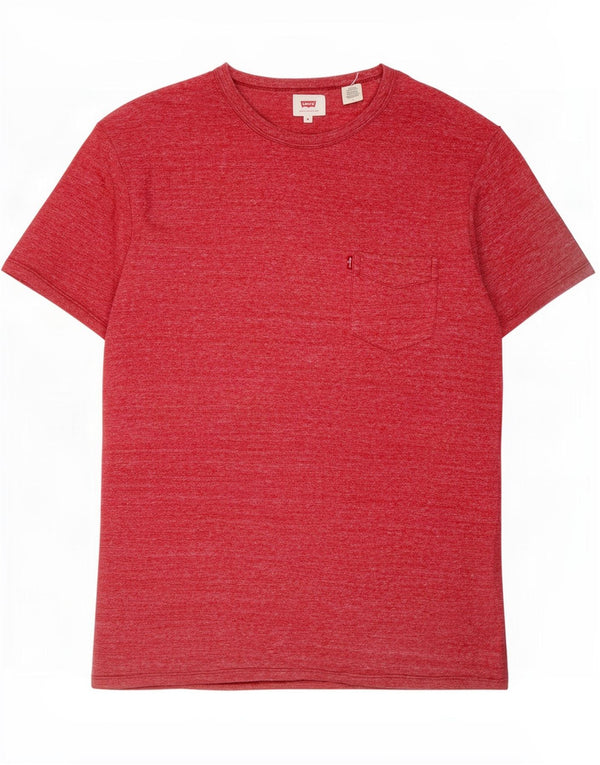 Levi's Mens T-Shirt Top Medium Red Flecked Cotton