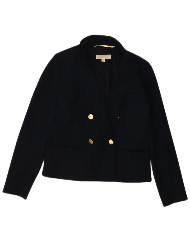 MICHAEL KORS Womens Double Breasted Blazer Jacket US 8 Medium Navy Blue