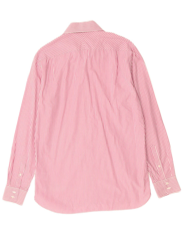 Reiss Mens Shirt Large Pink Striped Cotton
