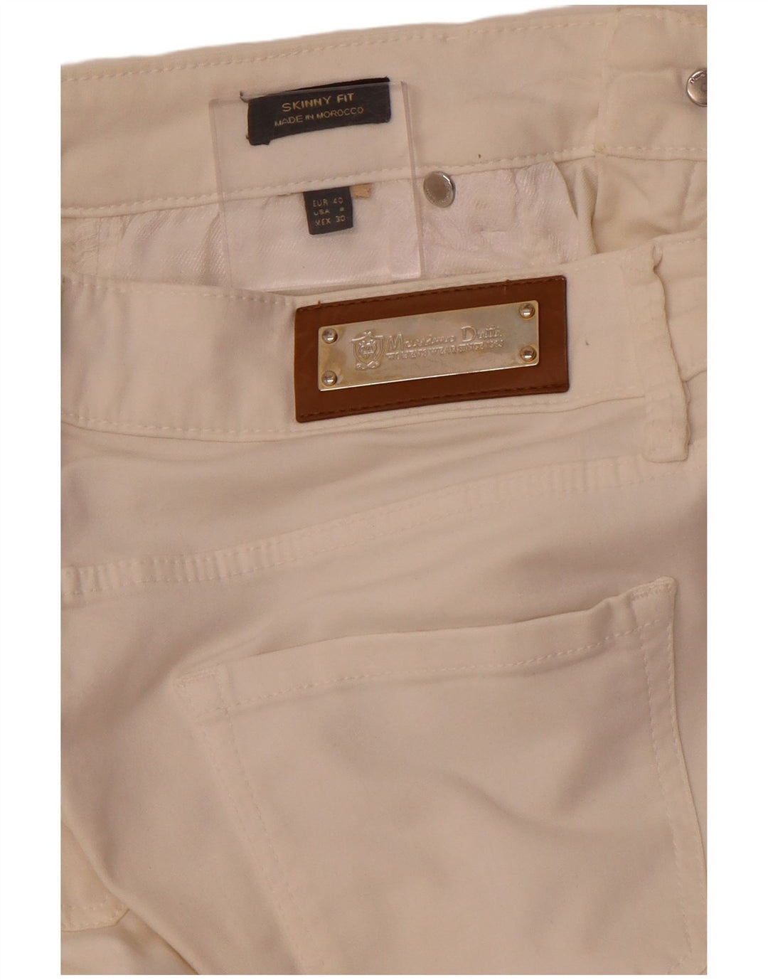 MASSIMO DUTTI Womens Skinny Casual Trousers EU 40 Medium W30 L29 White