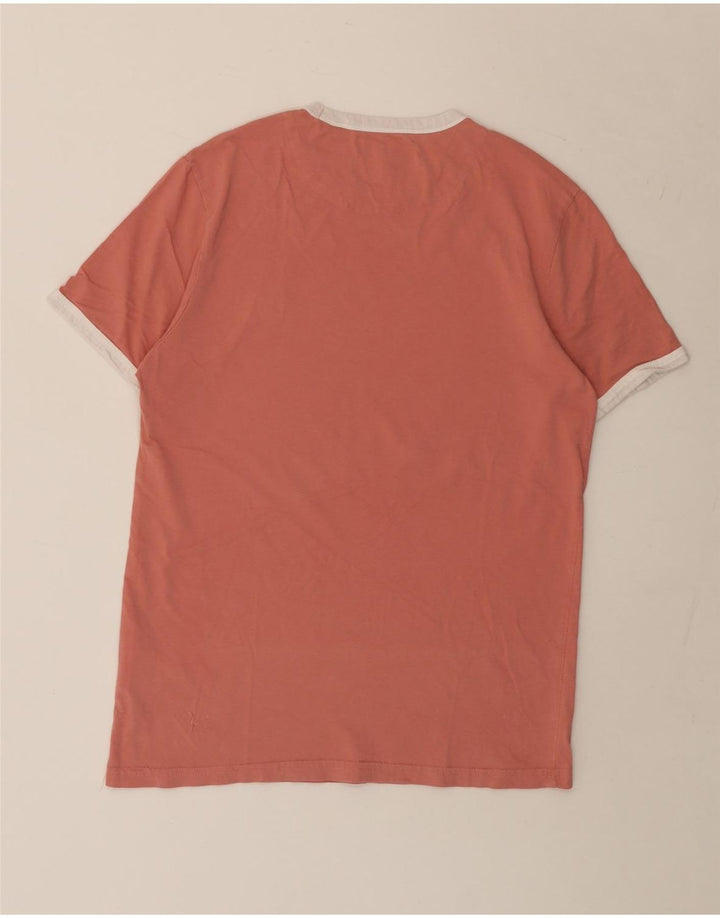 Lyle & Scott Mens T-Shirt Top Small Pink Cotton