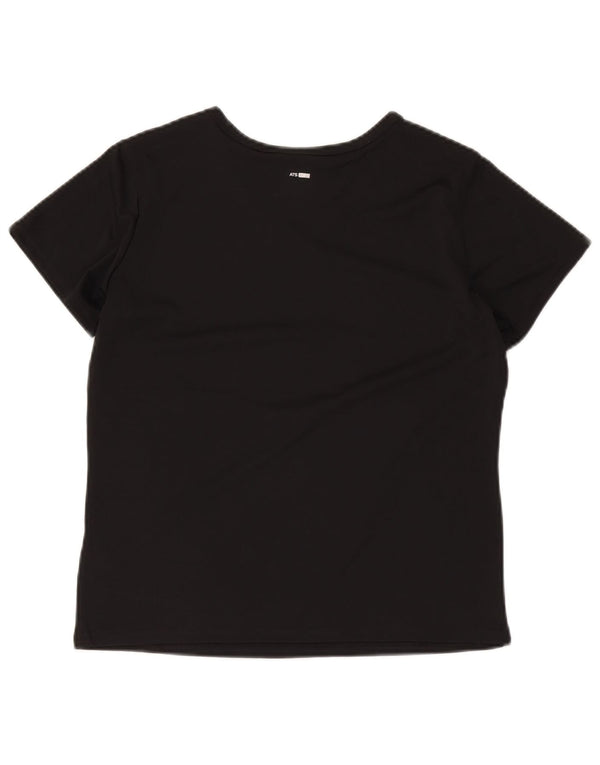 Adidas Womens T-Shirt Top UK 14 Medium Black Polyester