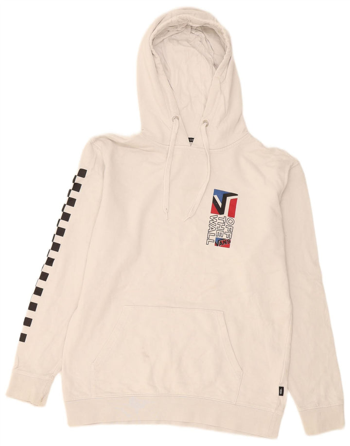 Vans Mens Graphic Hoodie Jumper Medium White
