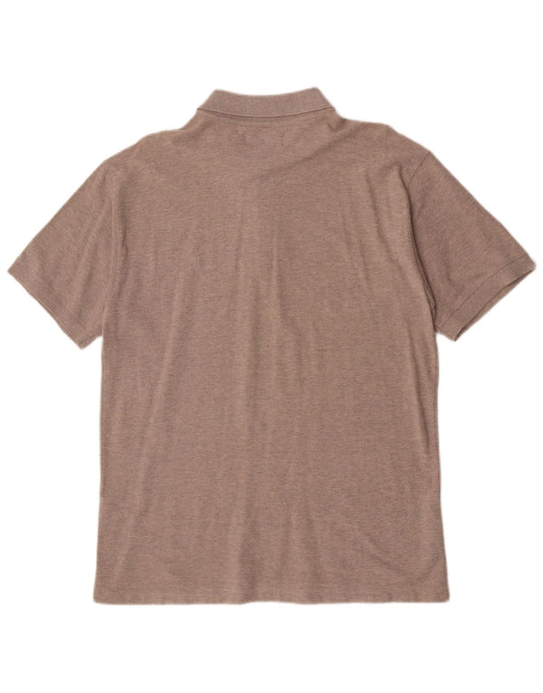 Marlboro Classics Mens Polo Shirt Medium Beige Cotton