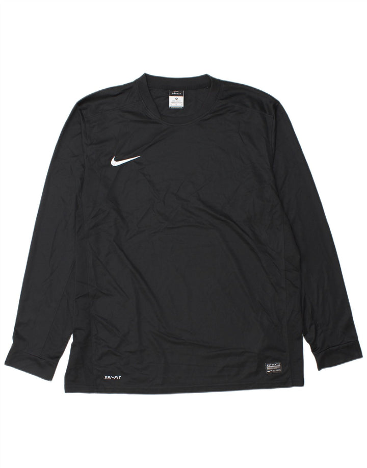 Nike Mens Dri Fit Top Long Sleeve XL Black Polyester