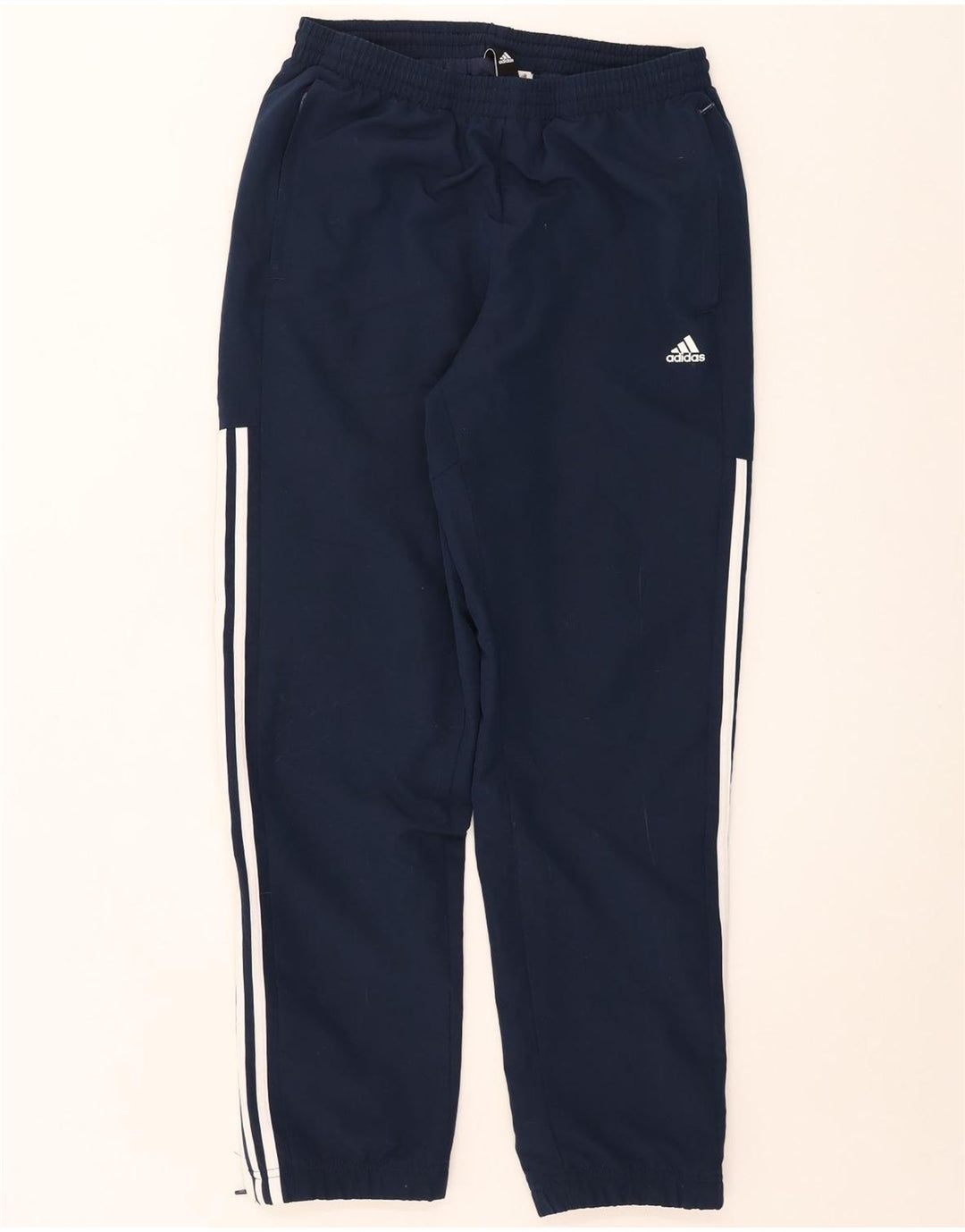 Adidas Mens Tracksuit Trousers Joggers Medium Navy Blue Polyester