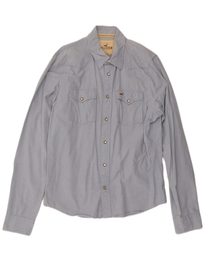 HOLLISTER Mens Shirt XL Blue Cotton