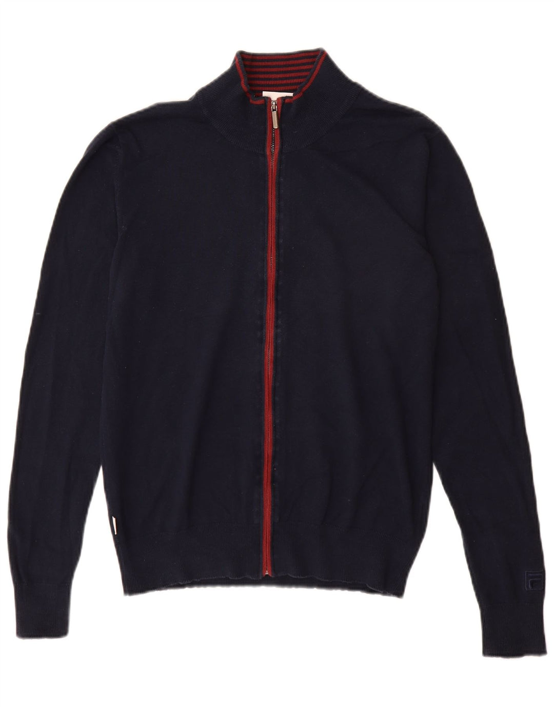FILA Boys Cardigan Sweater 15-16 Years Medium Navy Blue