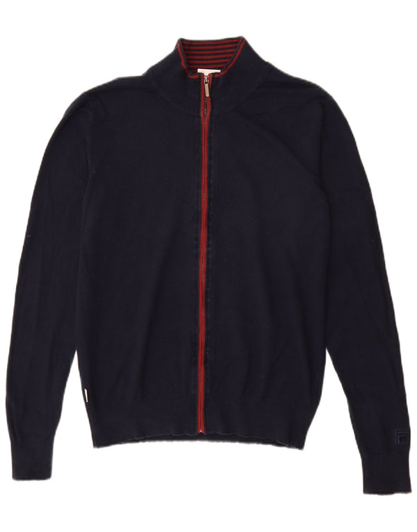 FILA Boys Cardigan Sweater 15-16 Years Medium Navy Blue