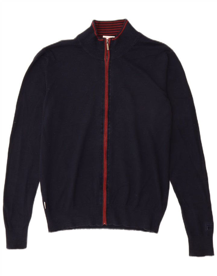 FILA Boys Cardigan Sweater 15-16 Years Medium Navy Blue