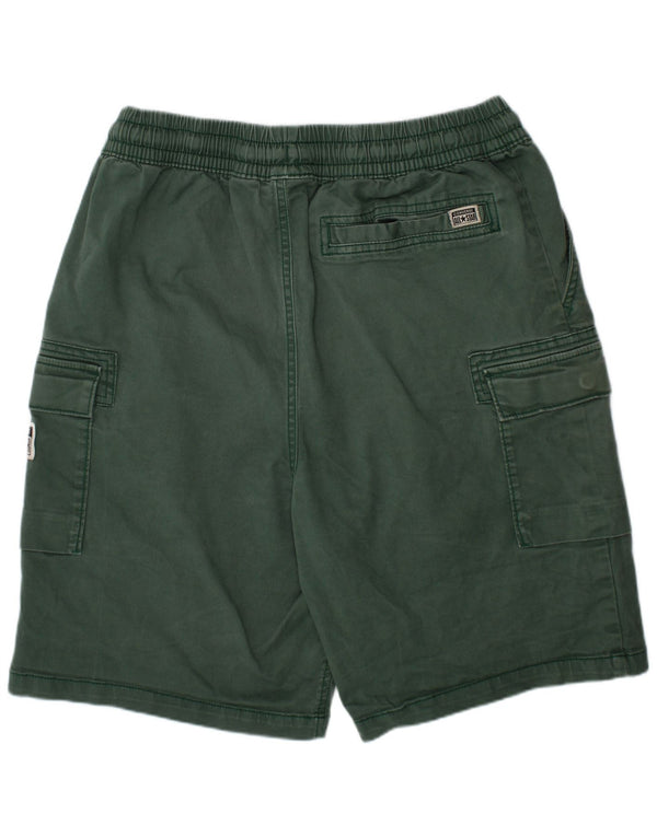 CONVERSE Boys Cargo Shorts 13-14 Years XL W28 Green Cotton