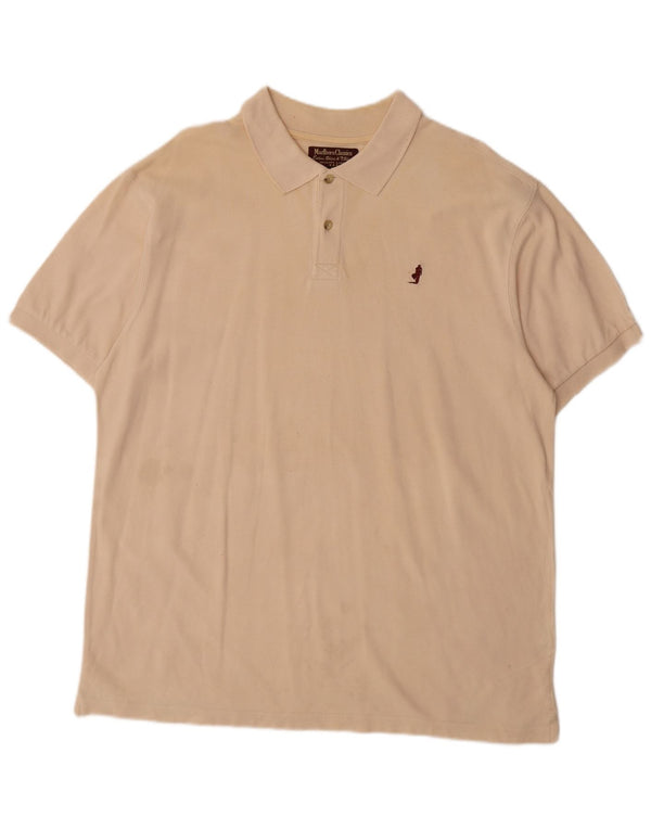 MARLBORO CLASSICS Mens Polo Shirt 2XL Beige Cotton