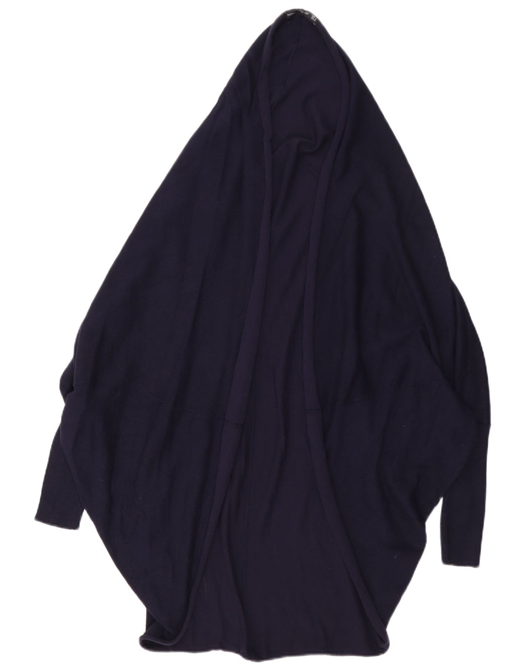 Zara Womens Longline Oversized Cardigan Sweater UK 14 Medium Navy Blue