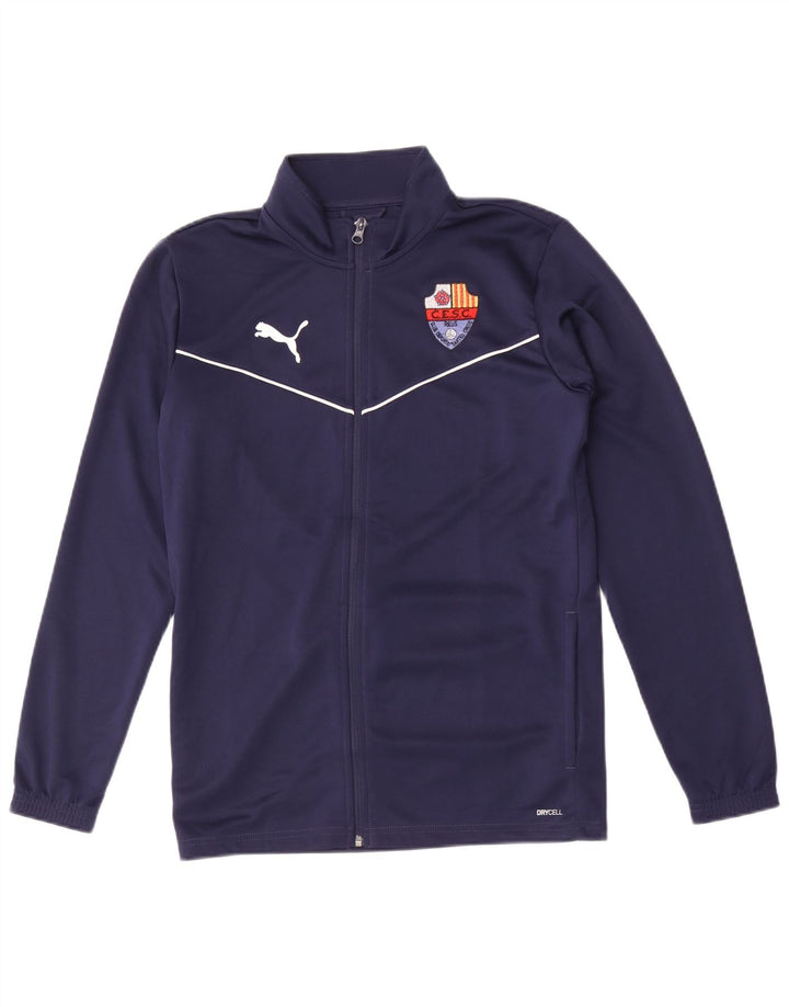 Puma Mens Graphic Tracksuit Top Jacket Small Navy Blue Polyester