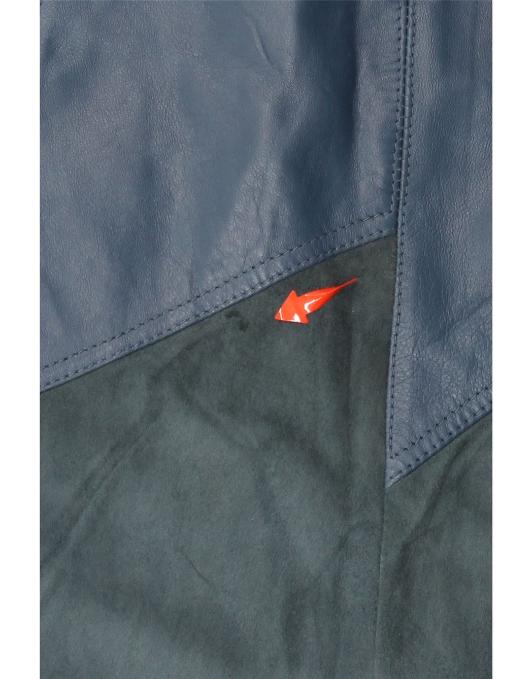 VINTAGE Womens Leather Skirt W30 Medium Blue