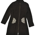 DESIGUAL Womens Overcoat EU 40 Medium Black Acrylic | Vintage Desigual | Thrift | Second-Hand Desigual | Used Clothing | Messina Hembry 