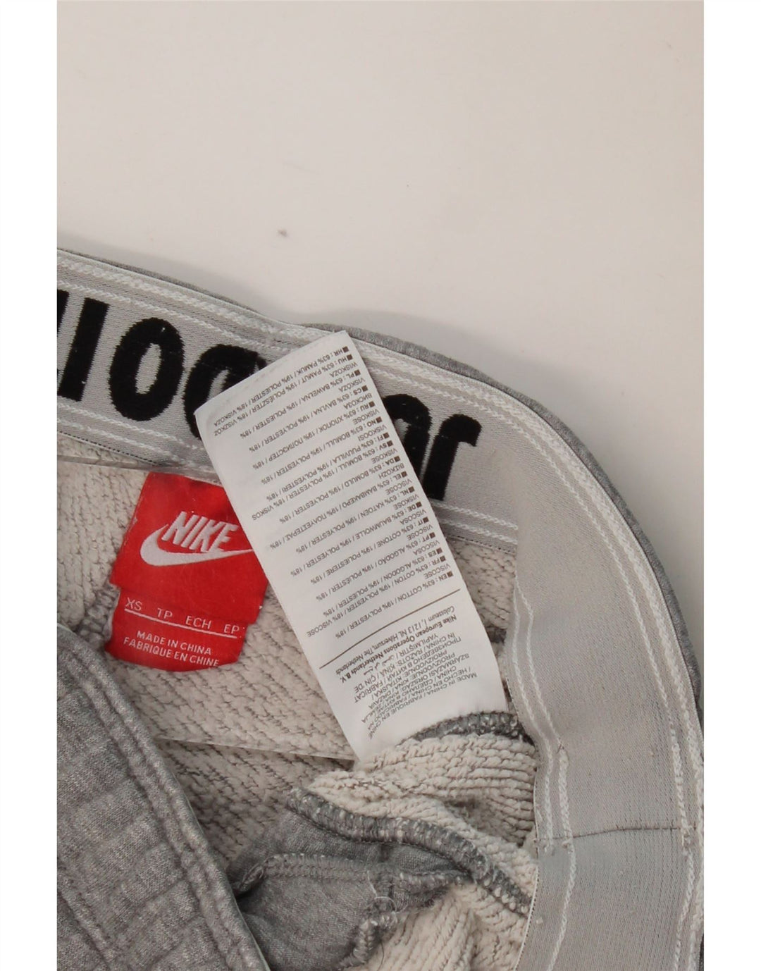 NIKE Mens Tracksuit Trousers Joggers XS Grey Cotton