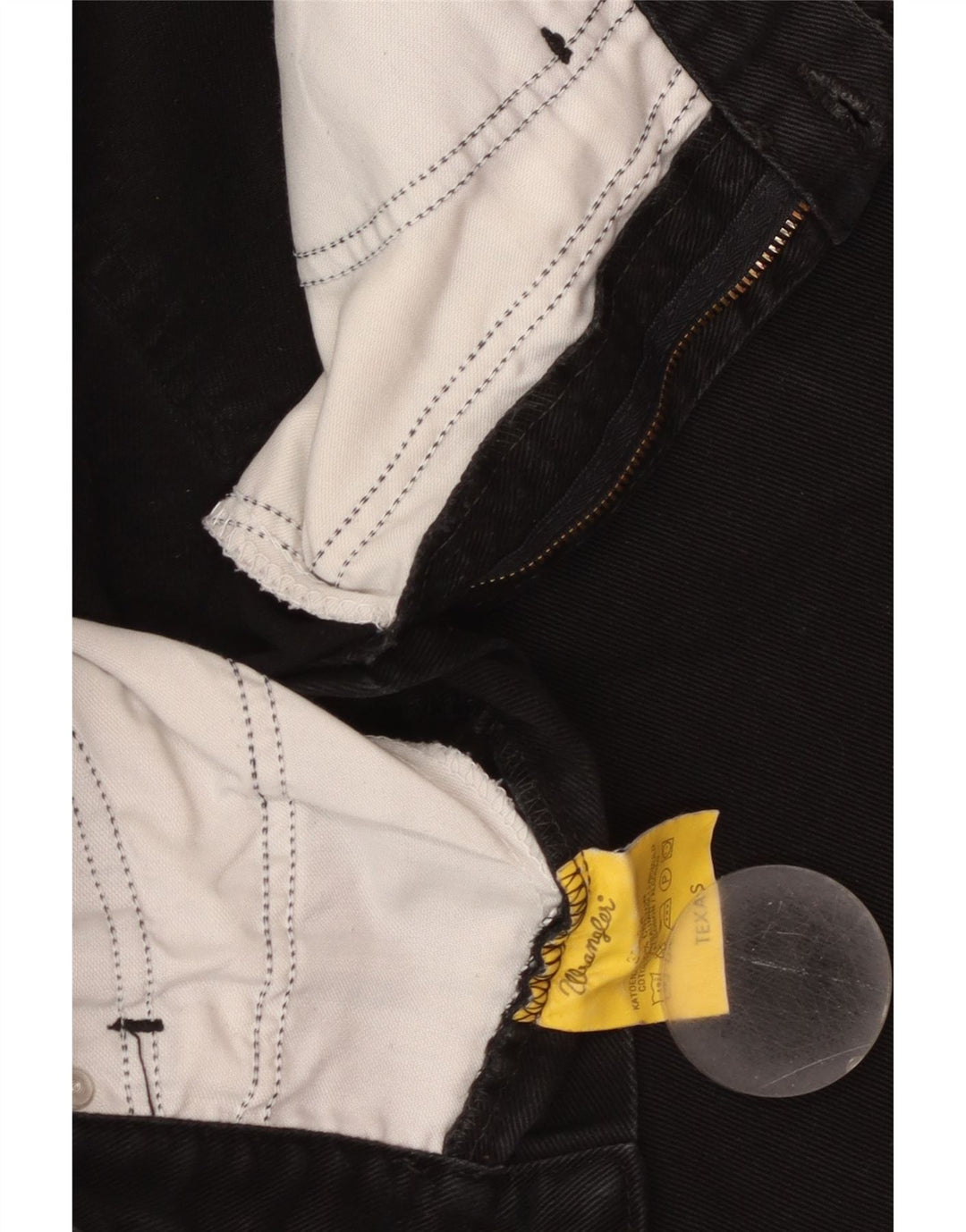 Wrangler Mens Texas Straight Jeans W33 L34 Black Cotton