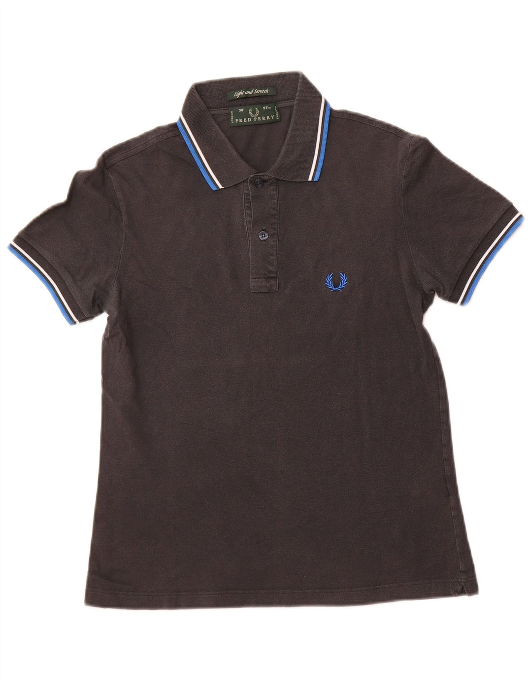 FRED PERRY Mens Polo Shirt Small Black Cotton
