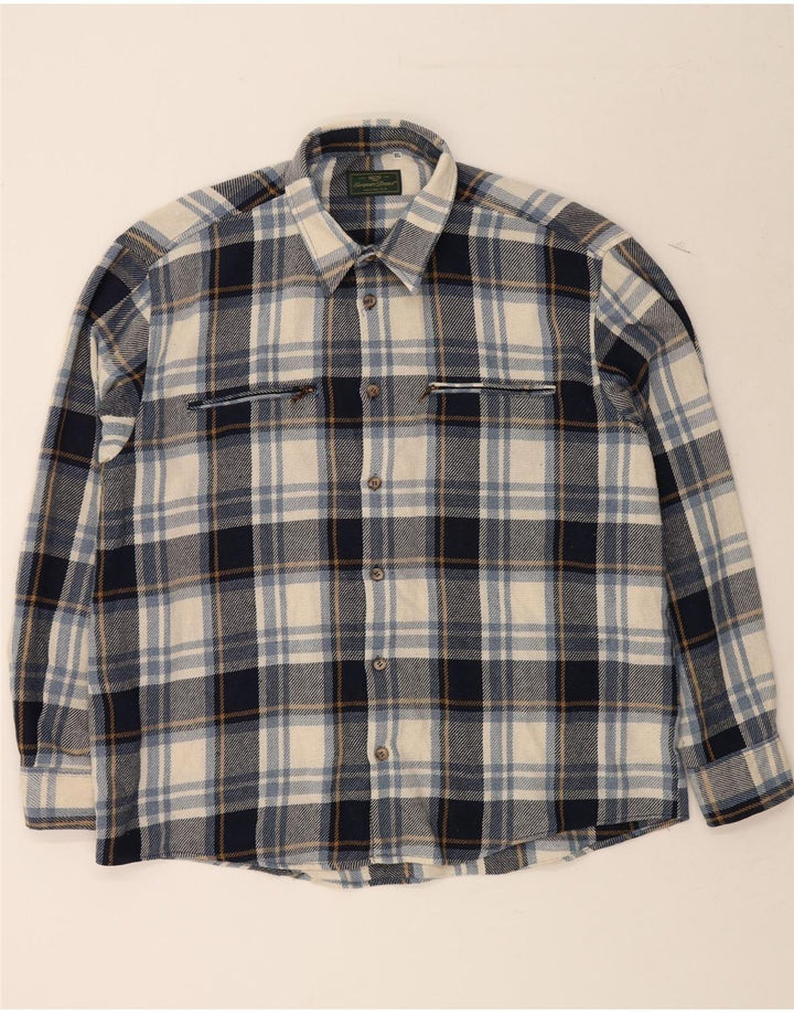 EUROPEAN PROJECT Mens Flannel Shirt 2XL Grey Check Vintage European Project and Second-Hand European Project from Messina Hembry 