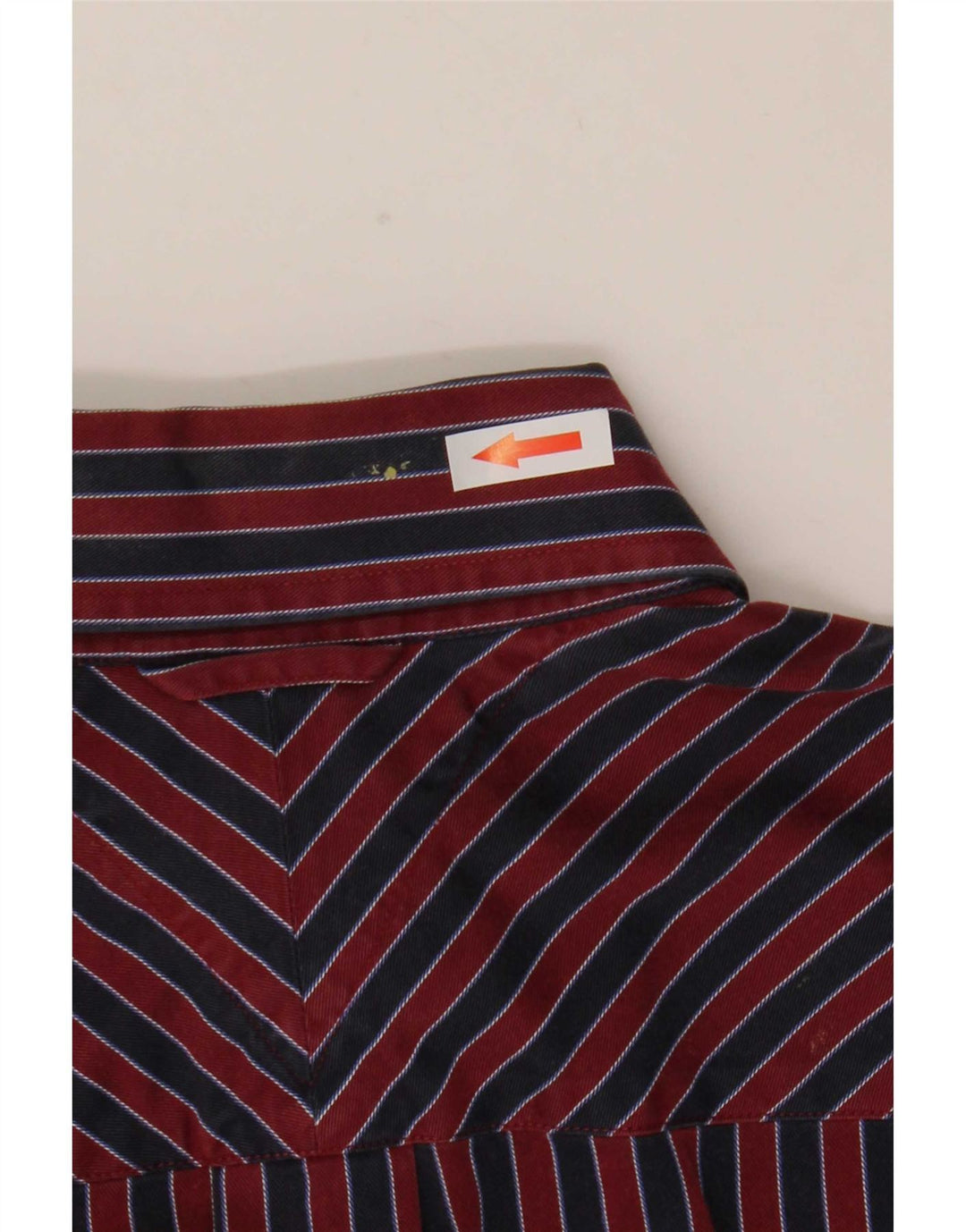 Tommy Hilfiger Mens Shirt Small Red Striped Cotton
