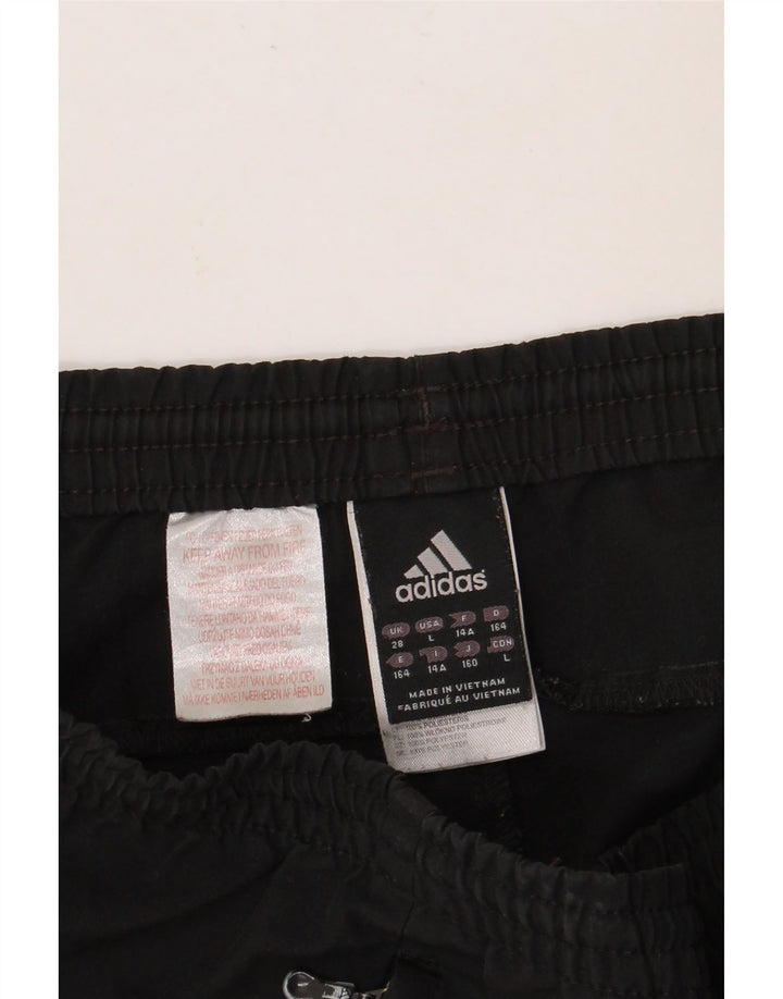ADIDAS Boys Sport Shorts 13-14 Years  Black Polyester