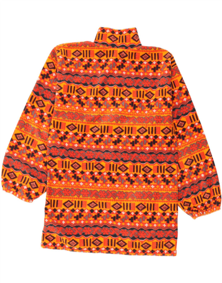 Vintage Mens Fleece Jacket UK 38 Medium Multicoloured Fair Isle