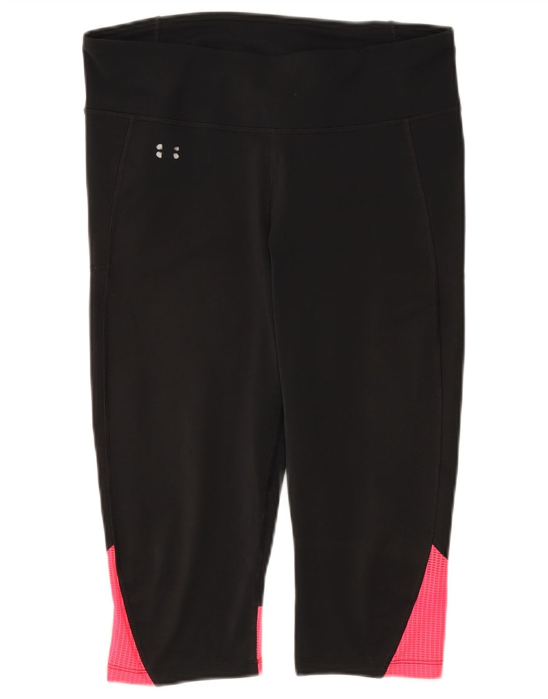 UNDER ARMOUR Womens Capri Leggings UK 14 Large  Black Colourblock