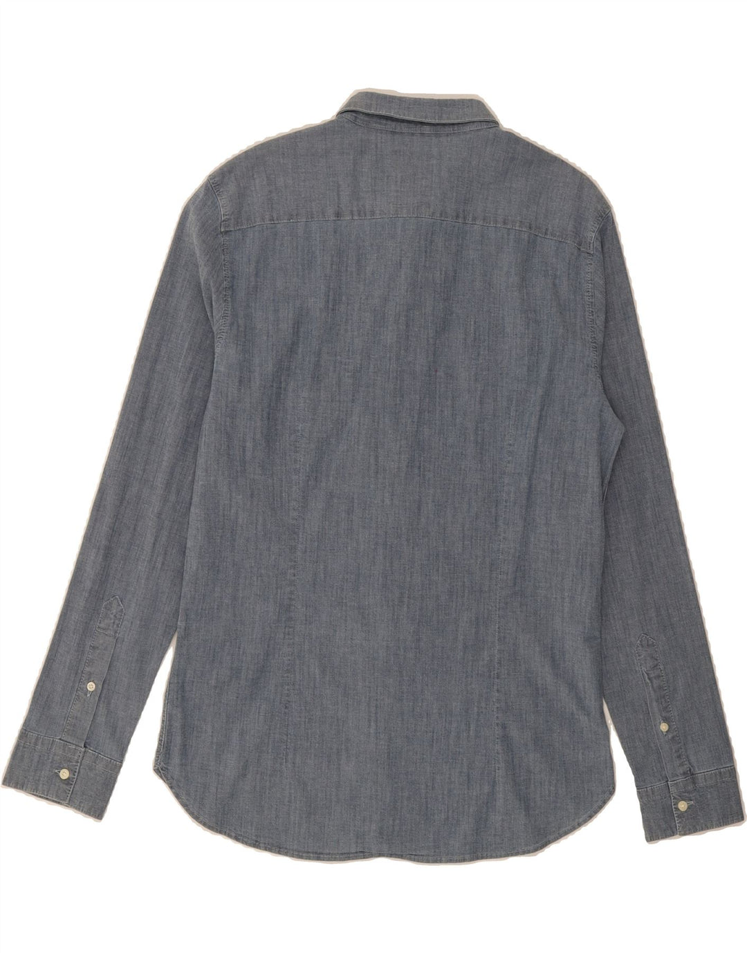 SUPERDRY Mens Tailored Slim Shirt Large Blue Cotton Vintage Superdry and Second-Hand Superdry from Messina Hembry 