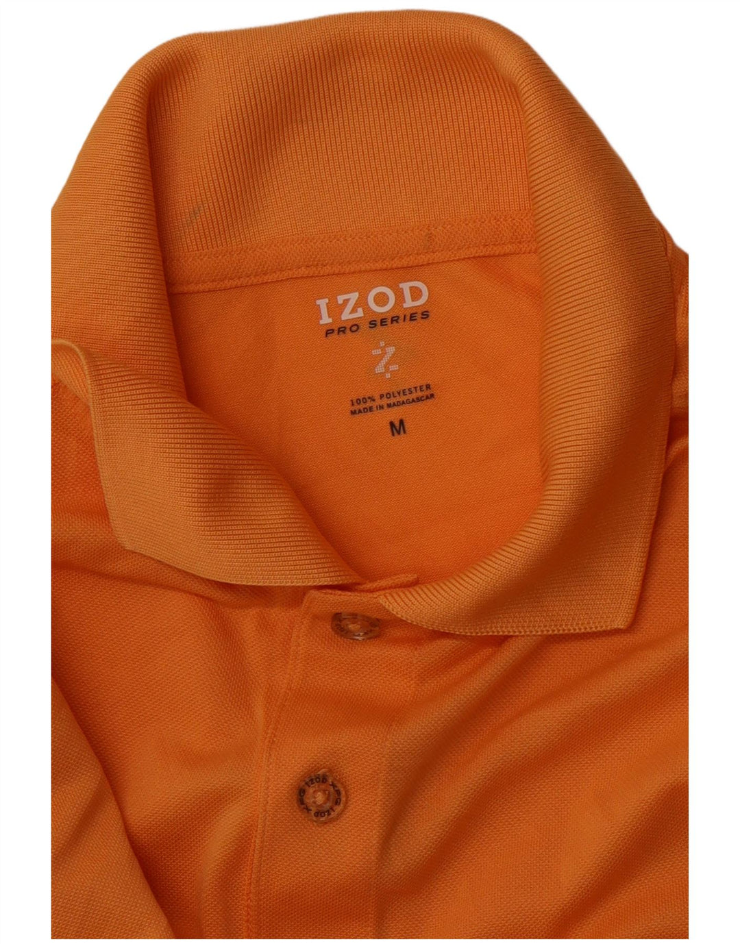 IZOD Mens Polo Shirt Medium Orange Polyester