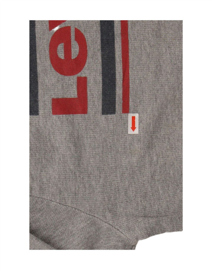 LEVI'S Boys Graphic Sweatshirt Jumper 11-12 Years Grey Cotton