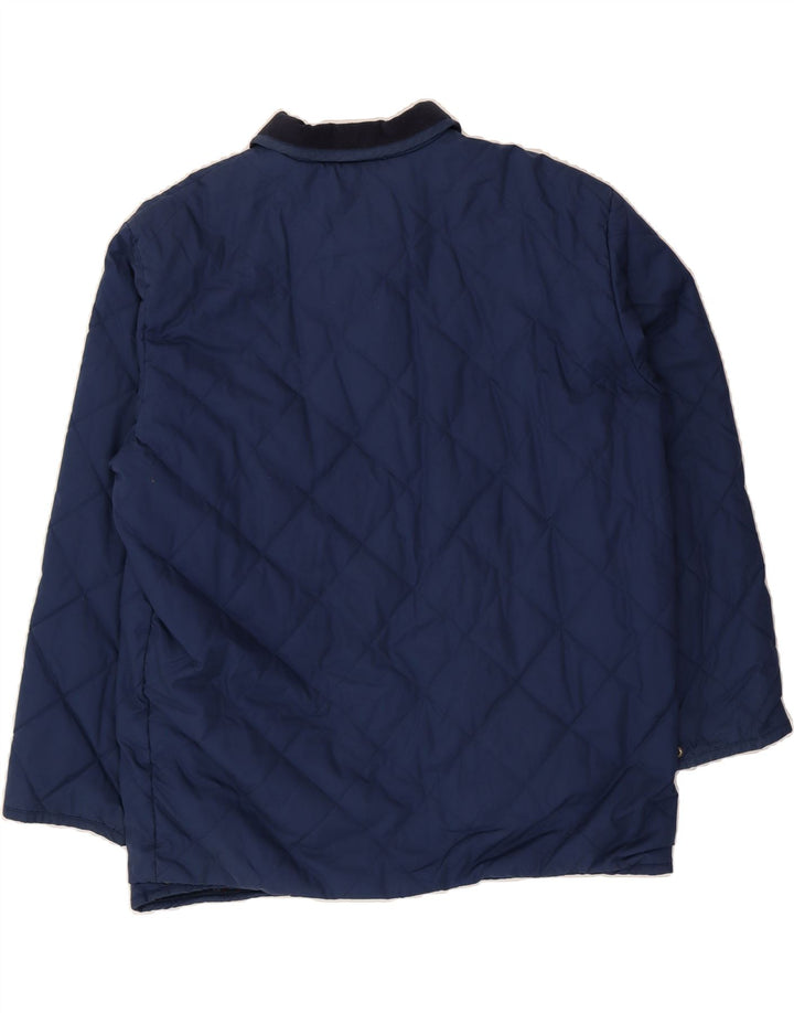FILA Mens Quilted Jacket IT 54 2XL Navy Blue Polyester Vintage Fila and Second-Hand Fila from Messina Hembry 