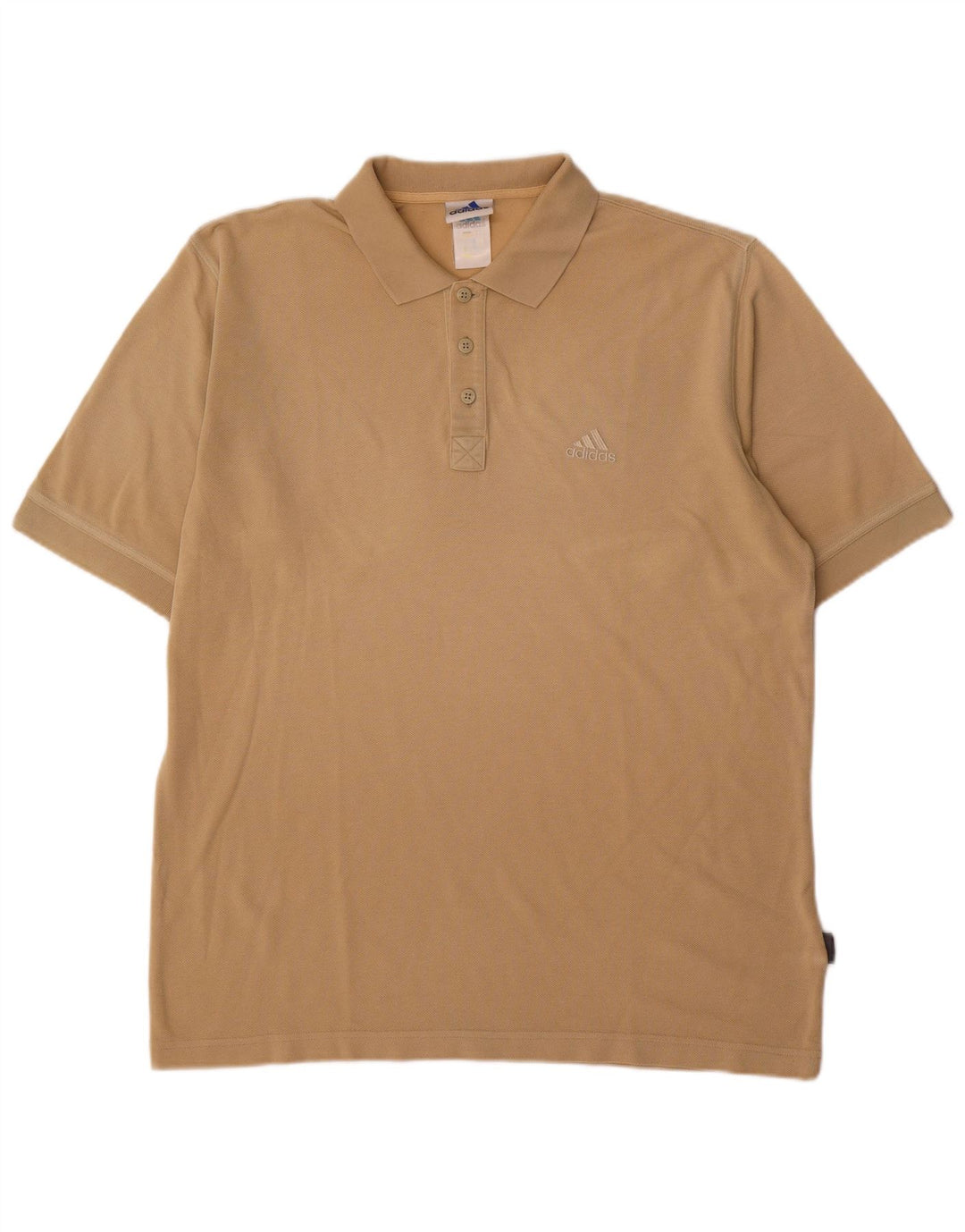 Adidas Mens Polo Shirt Large Beige