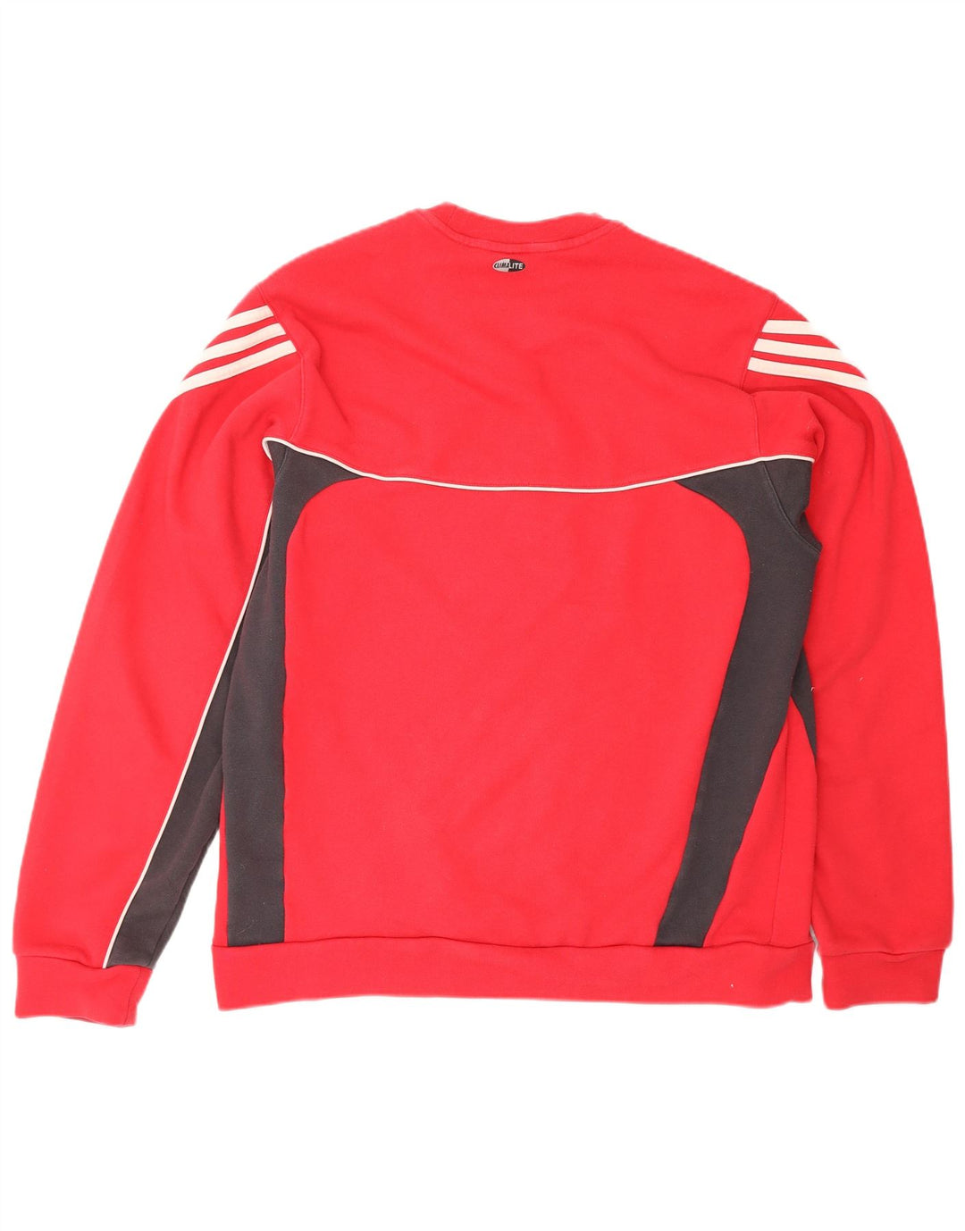 ADIDAS Mens Climalite Sweatshirt Jumper Medium Red Colourblock Cotton