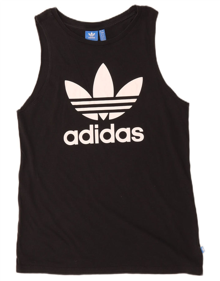 Adidas Womens Graphic Vest Top UK 8 Small  Black