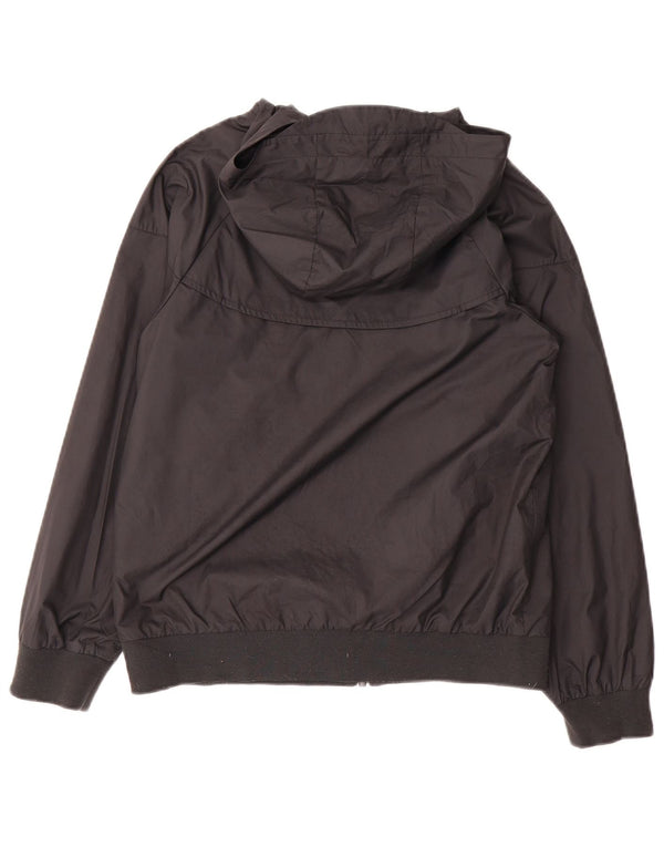Nike Womens Hooded Rain Jacket UK 12 Medium Black Polyester
