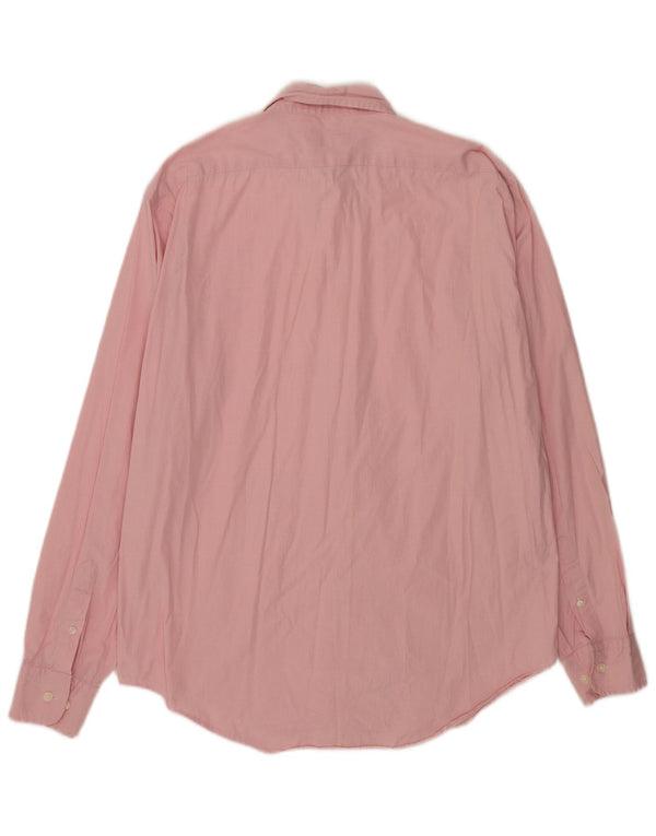 Massimo Dutti Mens Shirt Size 44 XL Pink Cotton