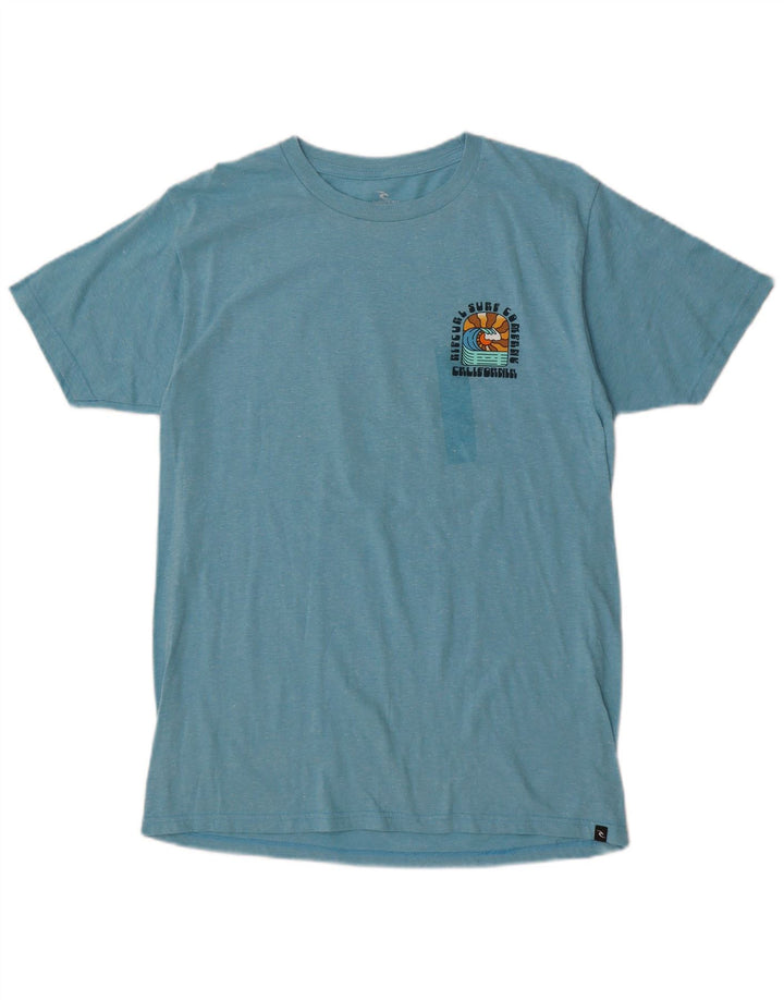 Rip Curl Mens Standard Fit Graphic T-Shirt Top Medium Blue Flecked Cotton