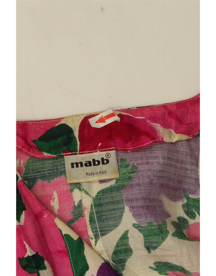 mabb Womens 4 Button Blazer Jacket IT 42 Medium Multicoloured Floral