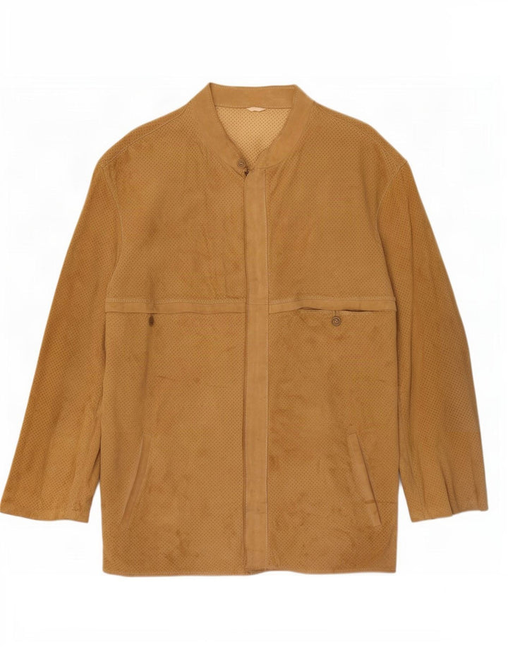 Vintage Mens Suede Jacket UK 34 XS Beige