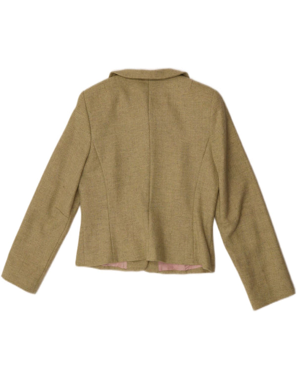 Aideen Bodkin Womens 5 Button Blazer Jacket UK 14 Large Green Wool