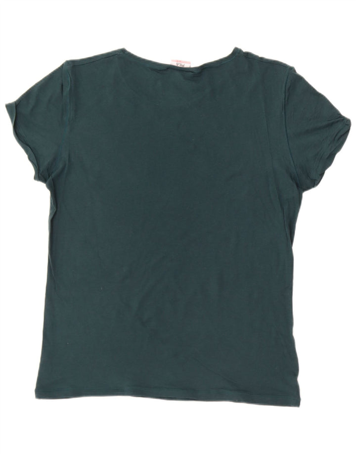 Fila Mens T-Shirt Top Medium Green Cotton