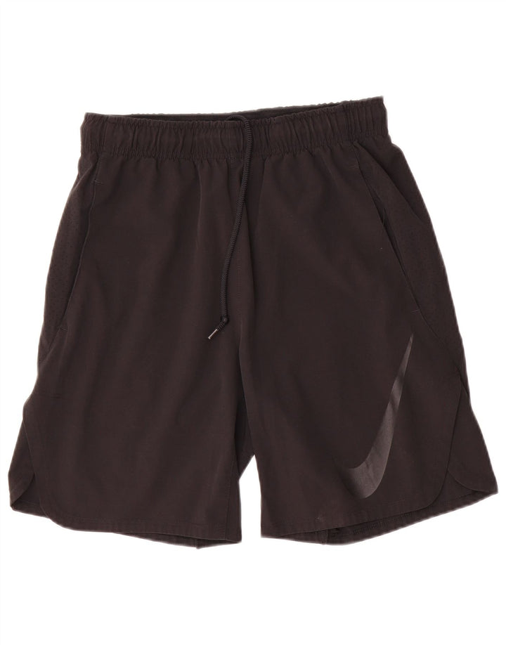 Nike Mens Dri Fit Graphic Sport Shorts Small Black Polyester