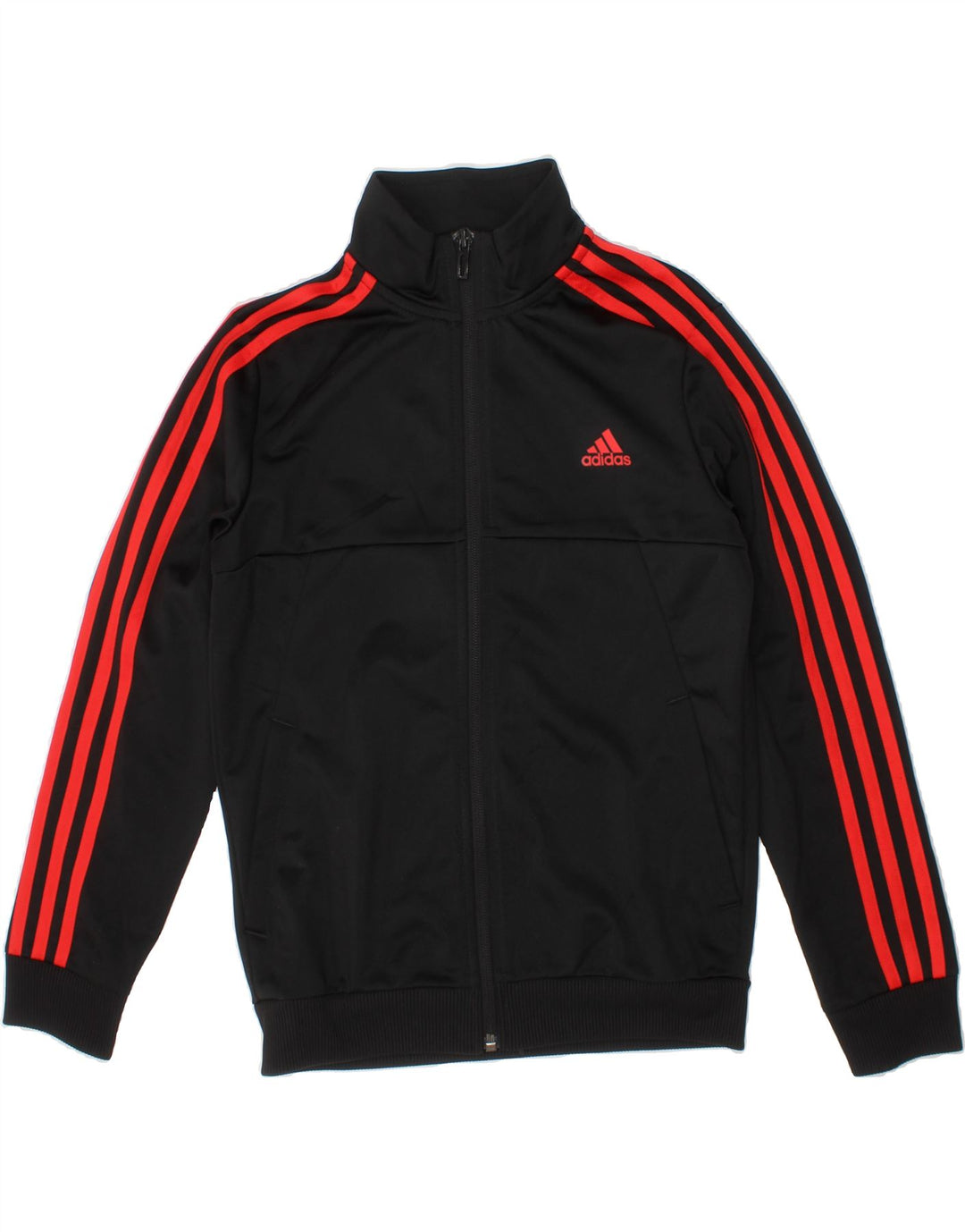 ADIDAS Boys Aeroready Tracksuit Top Jacket 9-10 Years Black Polyester Vintage Adidas and Second-Hand Adidas from Messina Hembry 