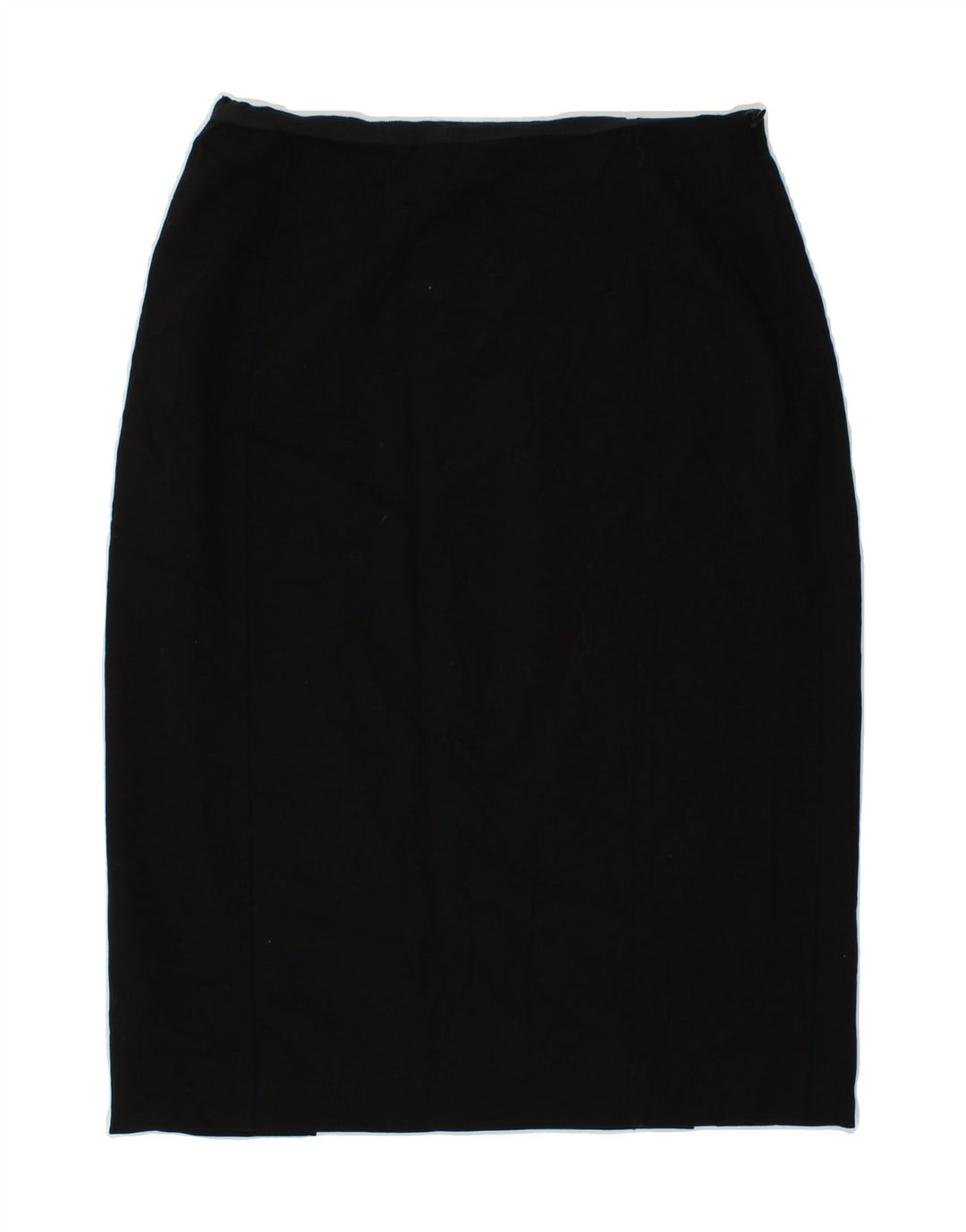 JAEGER Womens Midi Skirt UK 12 Medium W28  Black Wool