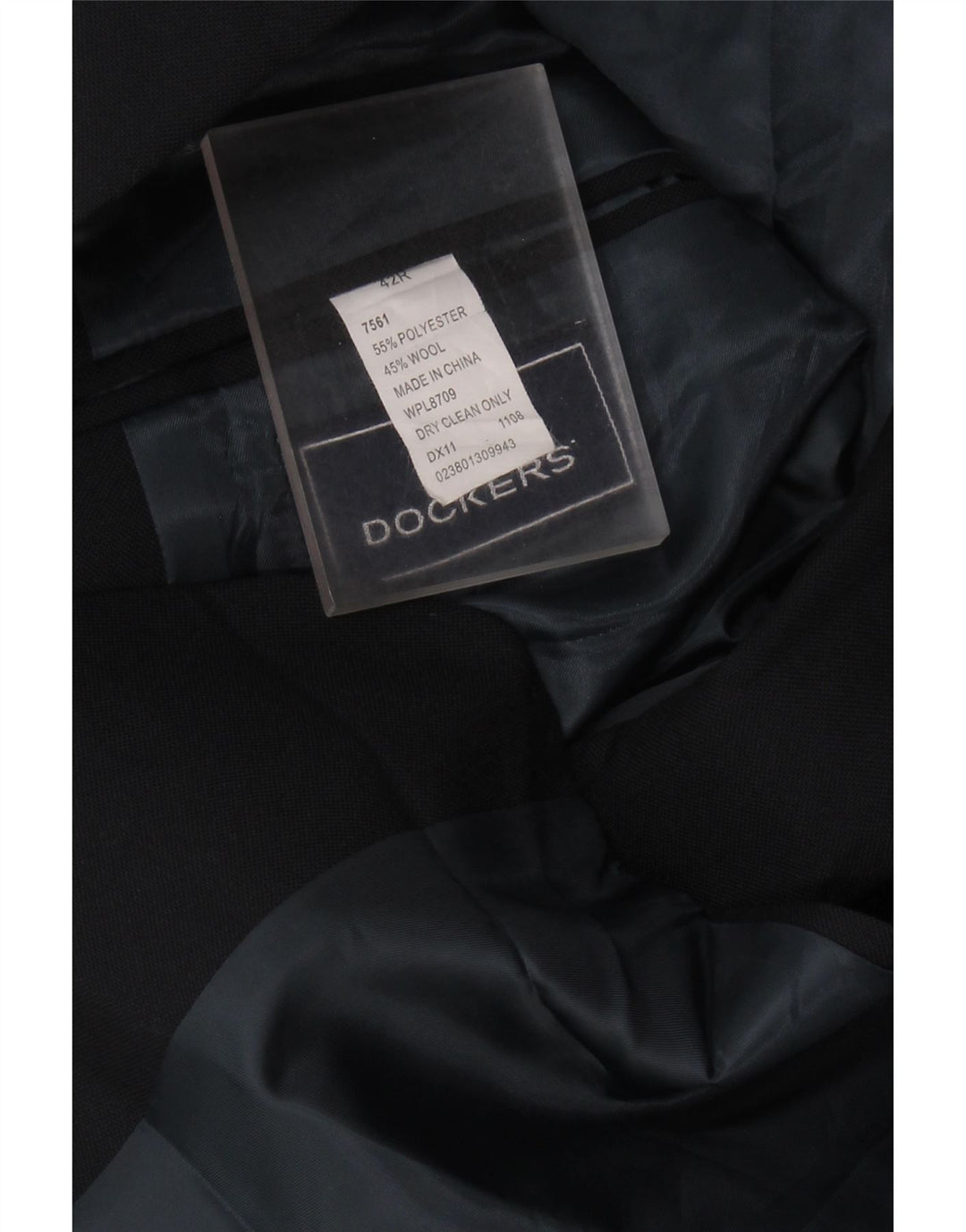 DOCKERS Mens 2 Button Blazer Jacket UK 42 XL Black Polyester