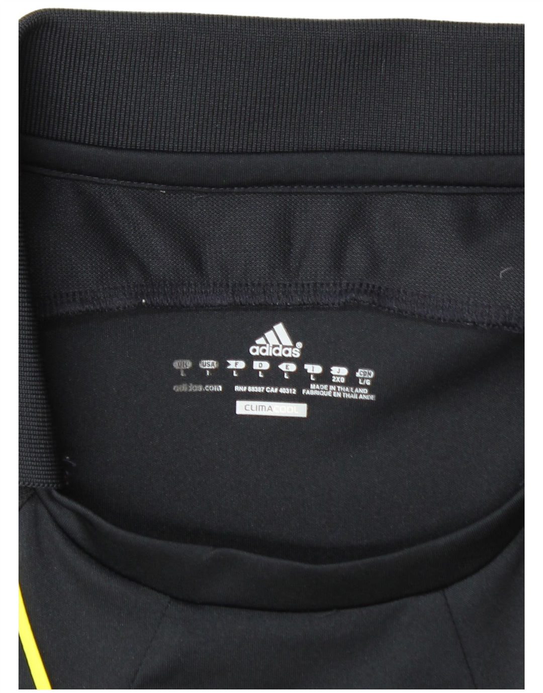 ADIDAS Mens Climacool Polo Shirt Large Black Colourblock Polyester