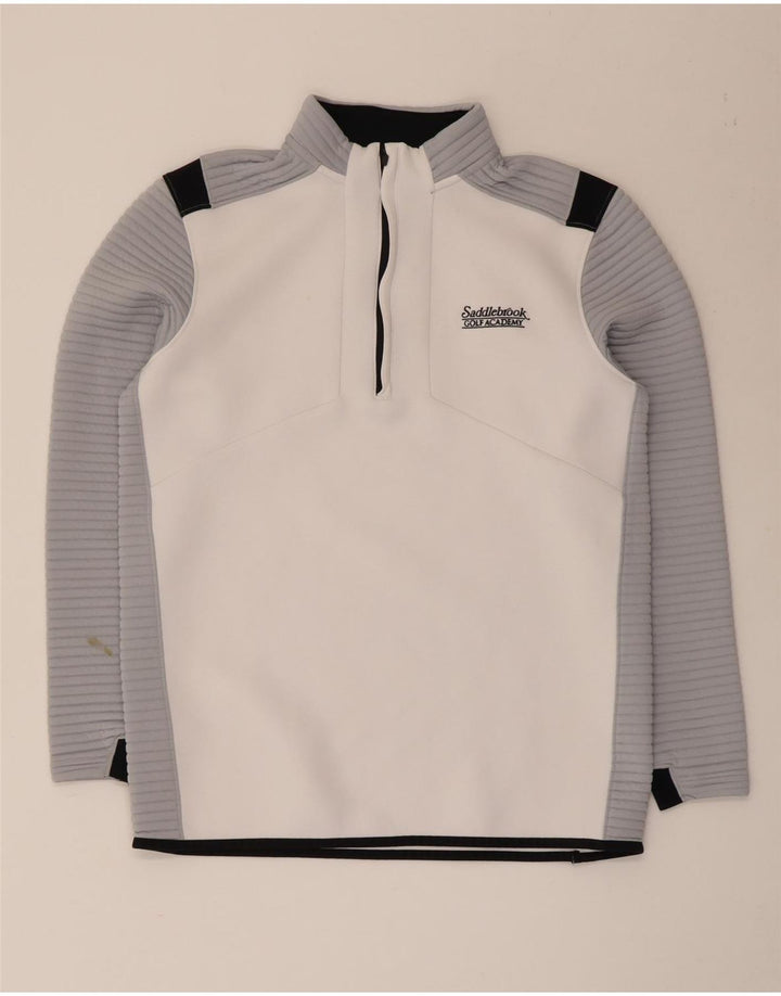 Under Armour Mens Cold Gear Pullover Tracksuit Top Medium White Colourblock